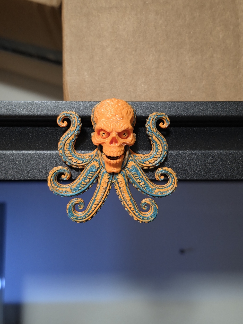 Neon Octoskull Magnet